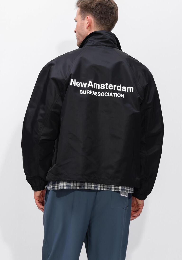 zwarte new amsterdam surf association jack coach jacket