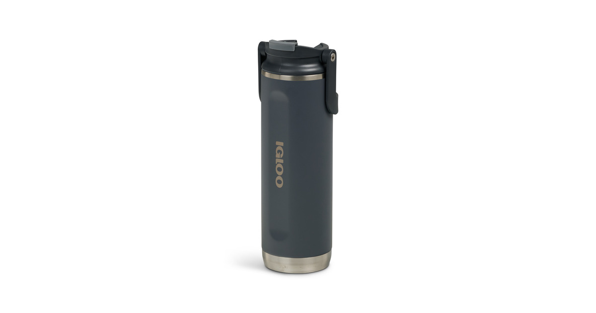 IglooFlip ‘n’ Sip Tumbler 20 oz, 0,59 liter drinkfles  (Carbon)
