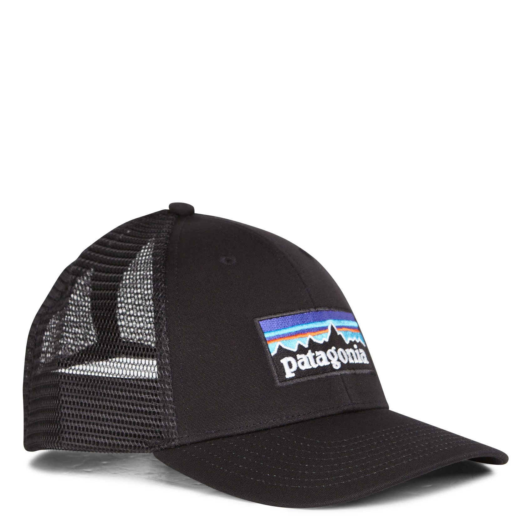 Casquette brodée en coton et mesh | Noir