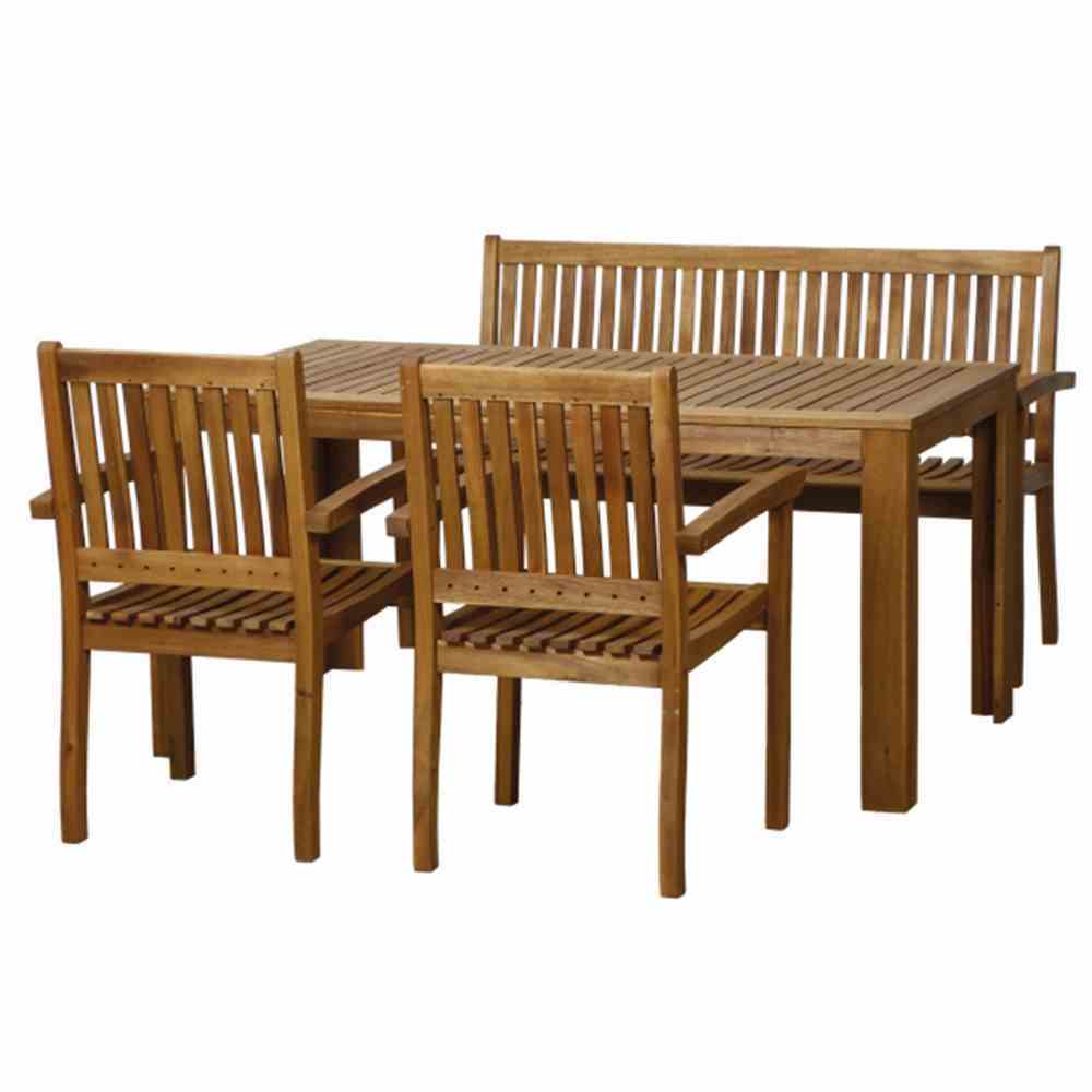4-teiliges Gartenmöbel-Set PALEROS - Akazienholz massiv