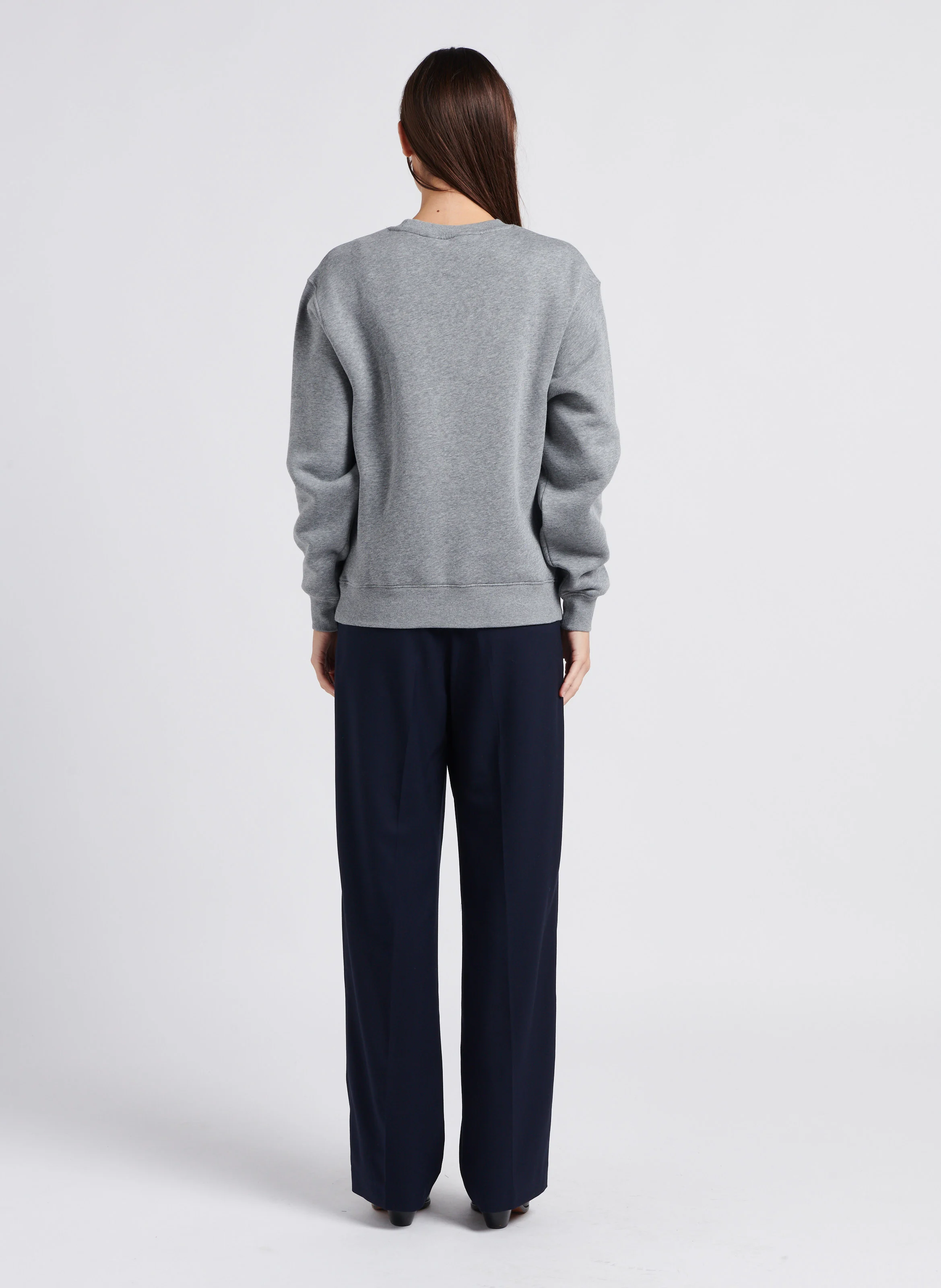 Pantalon large en polyester recyclé mélangé | Bleu