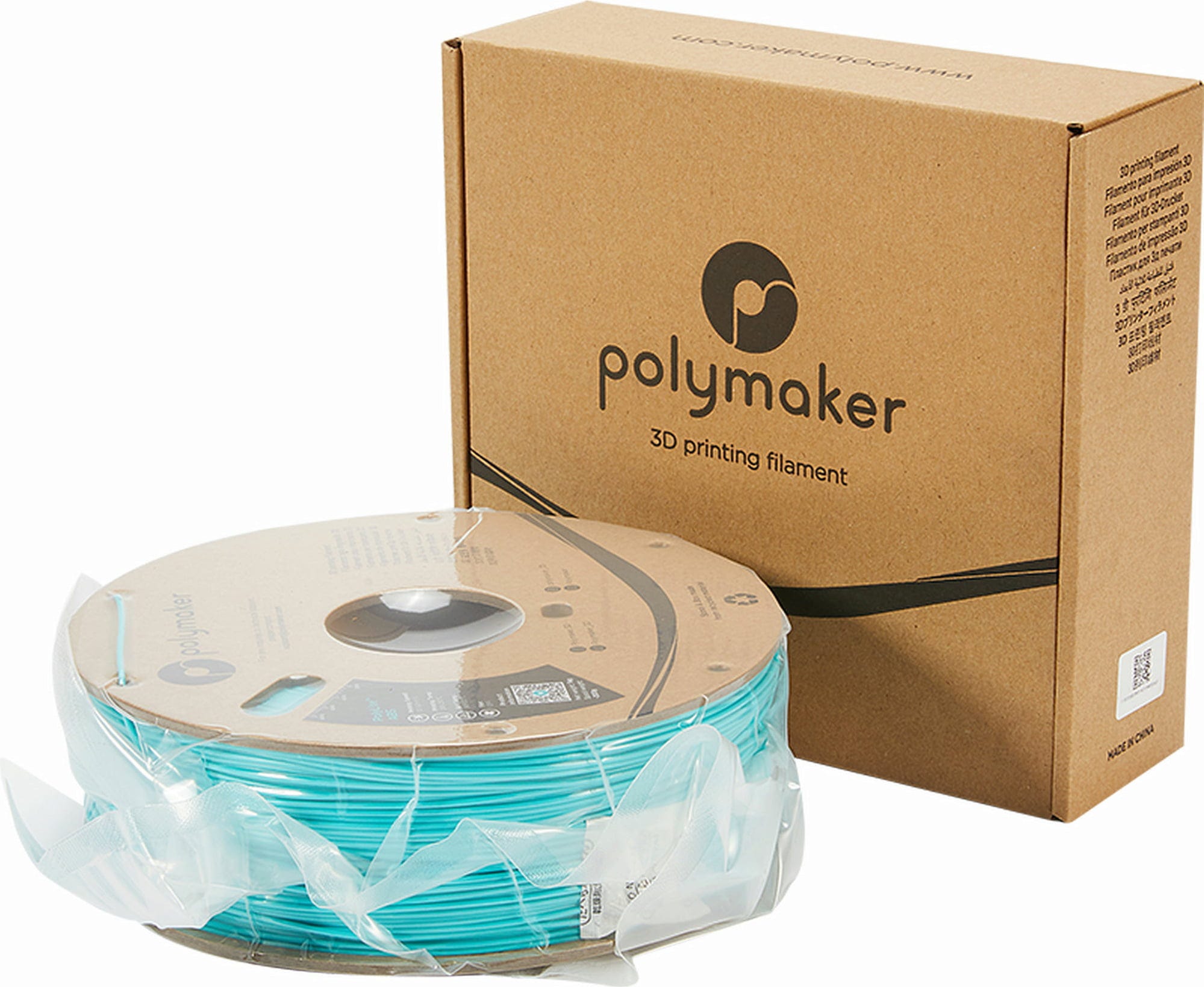 Polymaker  PolyLite ABS Türkis, 1,75 mm (1.000 g)    Außergewöhnliche Qualität mit PolyLite ABS in Türkis