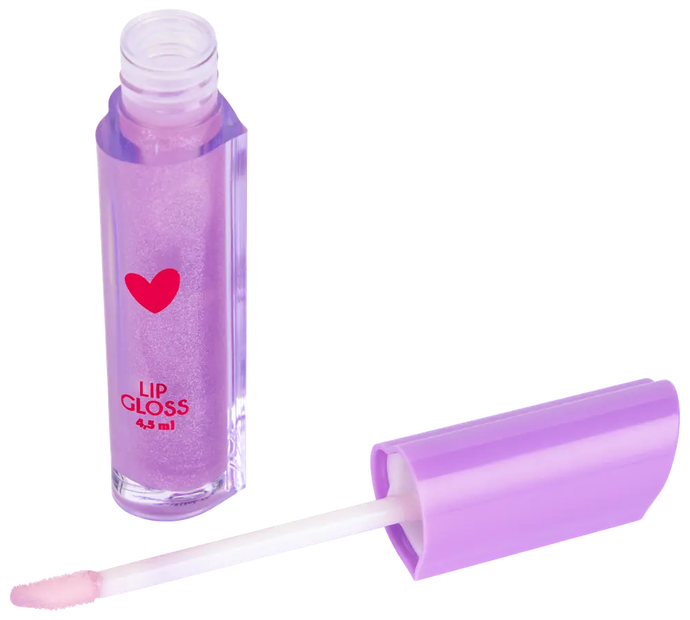 Lipgloss hjerteformet 4,5 ml - Assorterede farver