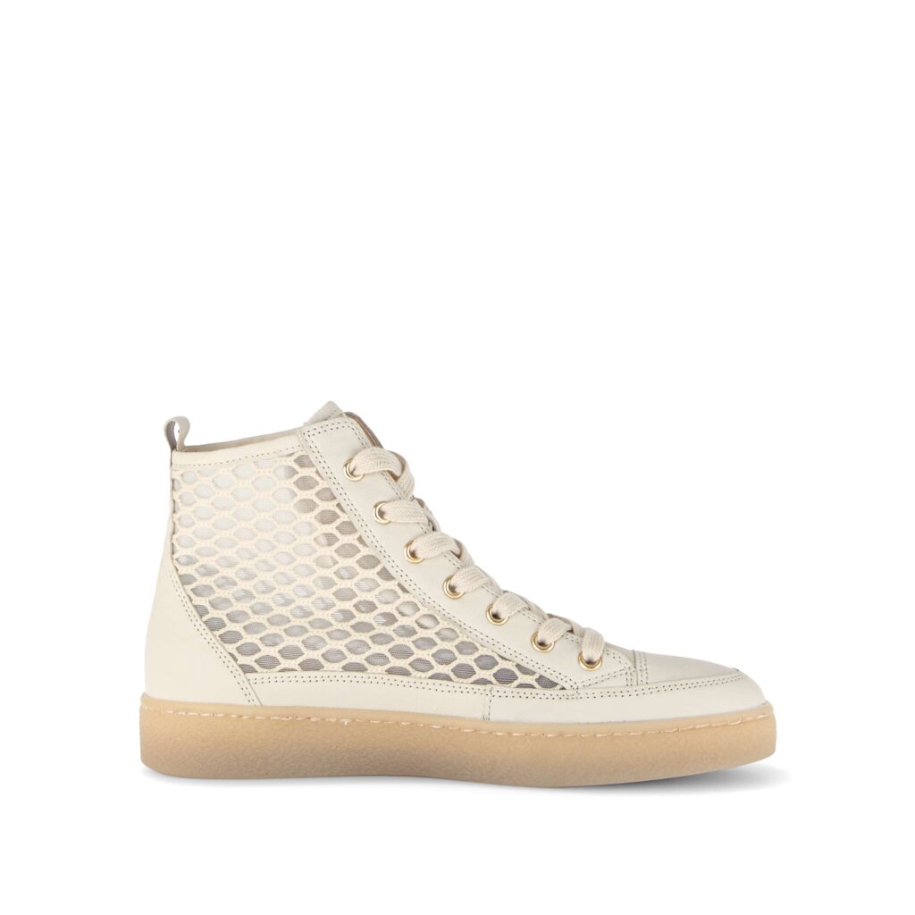 Hoge sneaker beige