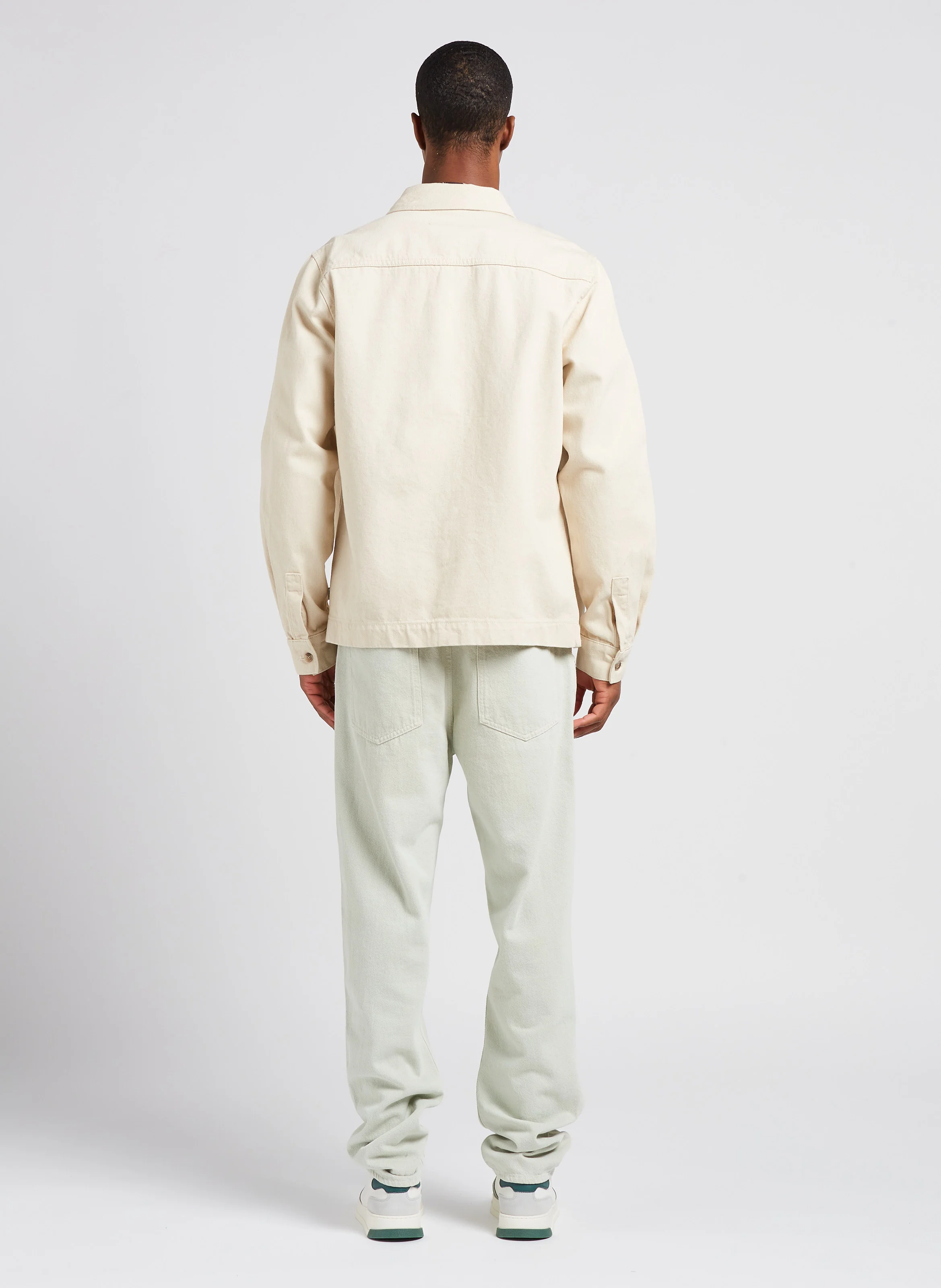 Chemise col classique en coton bio| Beige
