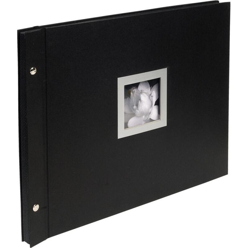 Album photos à vis rechargeable 40 pages noires Ceremony - 37x29 cm - Noir