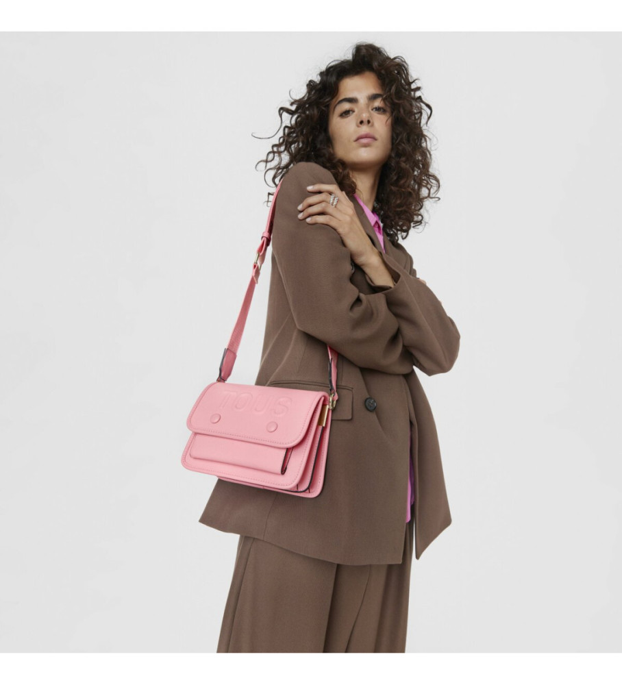 Bolsa transversal pequena Tous Audree, rosa