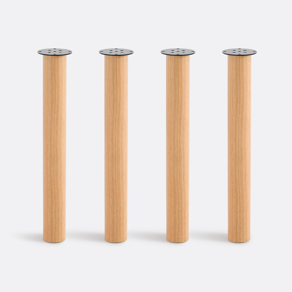 LA REDOUTE INTERIEURS<br>Conjunto de 4 pés de mesa, folheados, Alzar