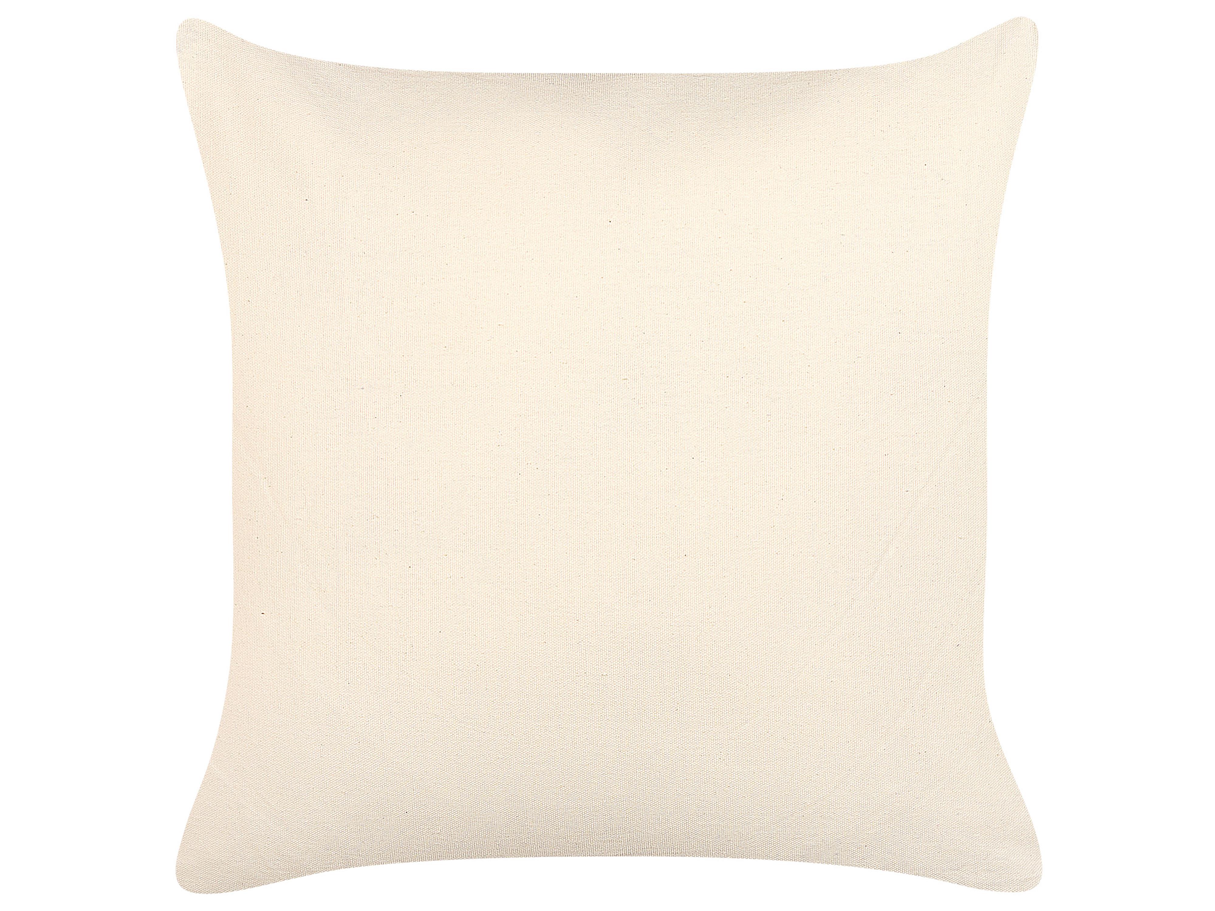 Set van 2 sierkussens RIVINA Katoen 45 x 45 cm Beige gestreept