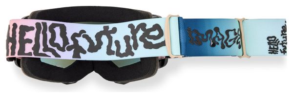 Masque VTT Fox Main Hello Future Bleu Clair