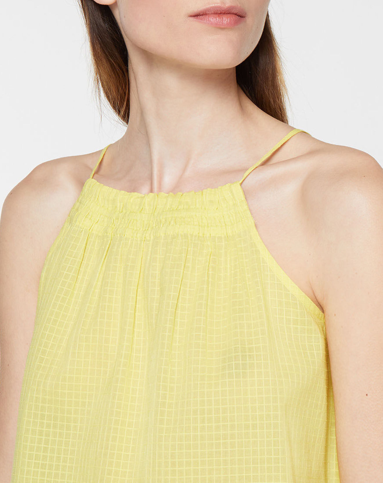 Galeries Lafayette Top en Coton biologique Lagos à fines bretelles jaune