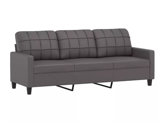 Ensemble de canapés 3 pièces avec coussins Gris Similicuir