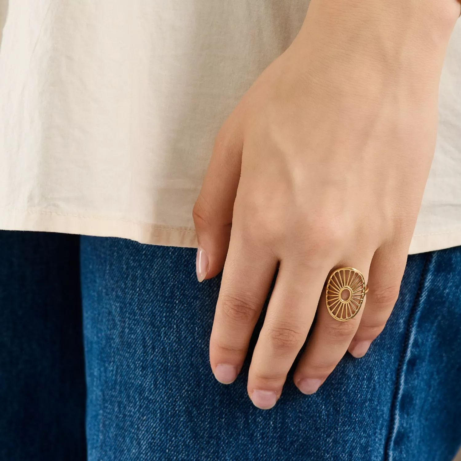 Pernille Corydon Daylight Ring 18 kt. Forgyldt Sølv r-571-gp