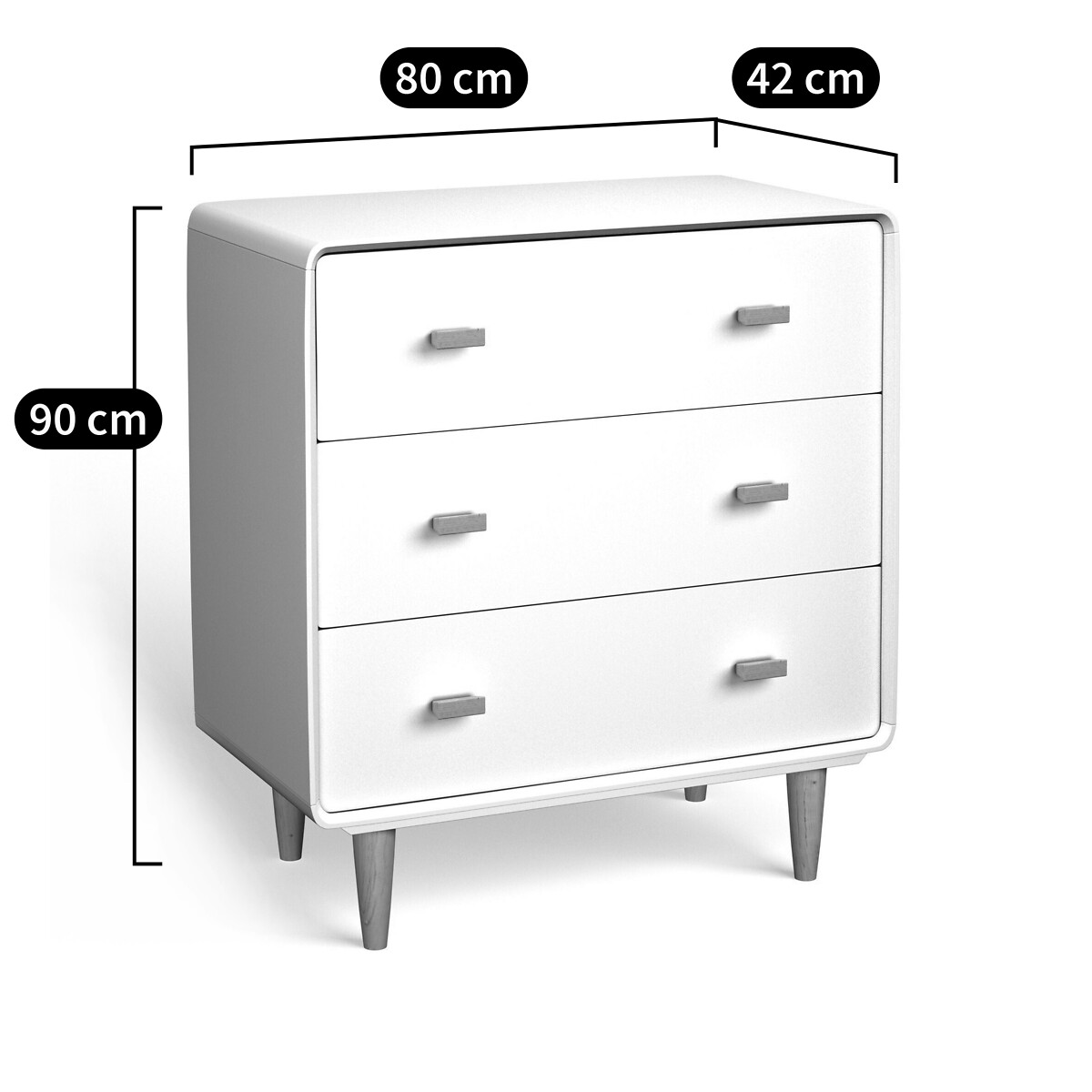 LA REDOUTE INTERIEURS<br>Cômoda Jimi com 3 gavetas