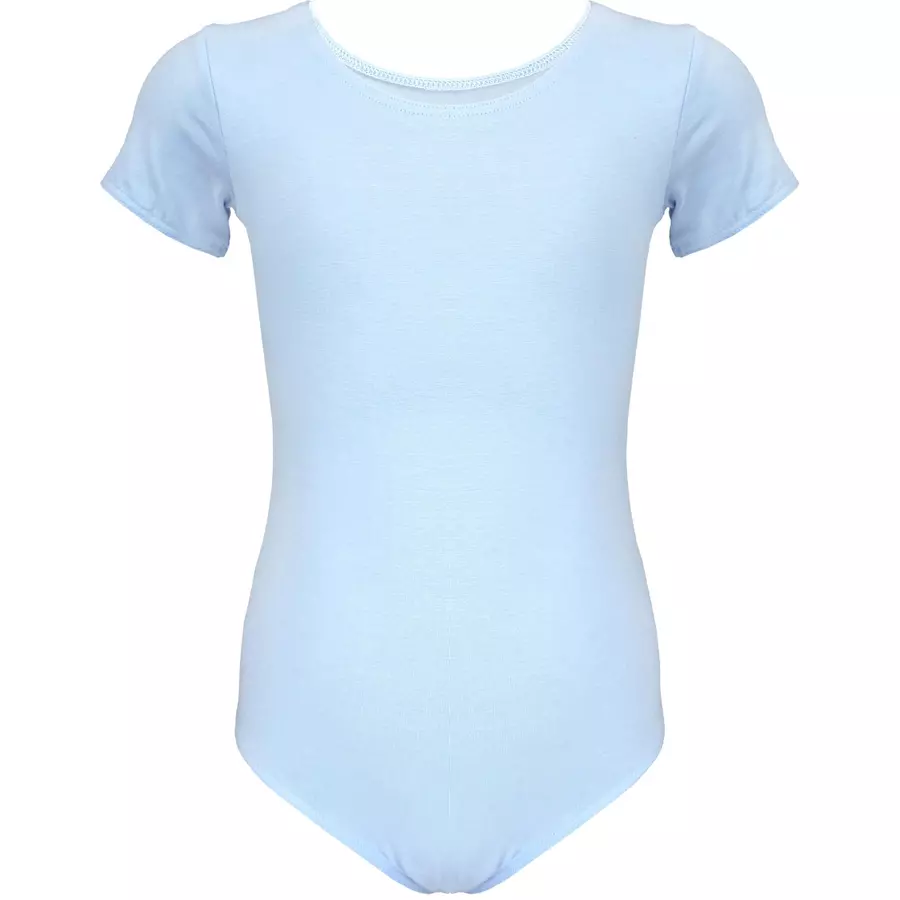 Aquarti Mädchen Kurzarm Ballettanzug Einfarbig hellblau