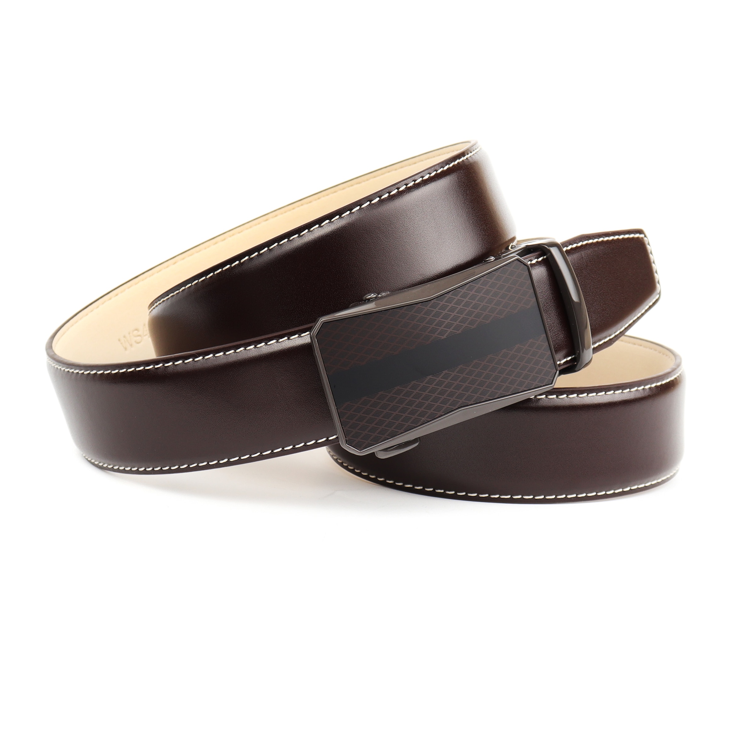 Anthoni Crown Ledergürtel , Perfekte Eleganz in Mocca für Anzüge und Jeans