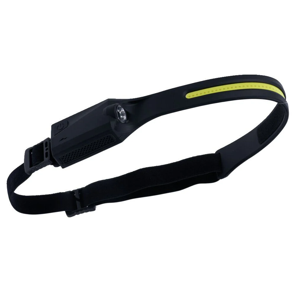 Lampe frontale rechargeable 200lms en silicone éclairage à 270°