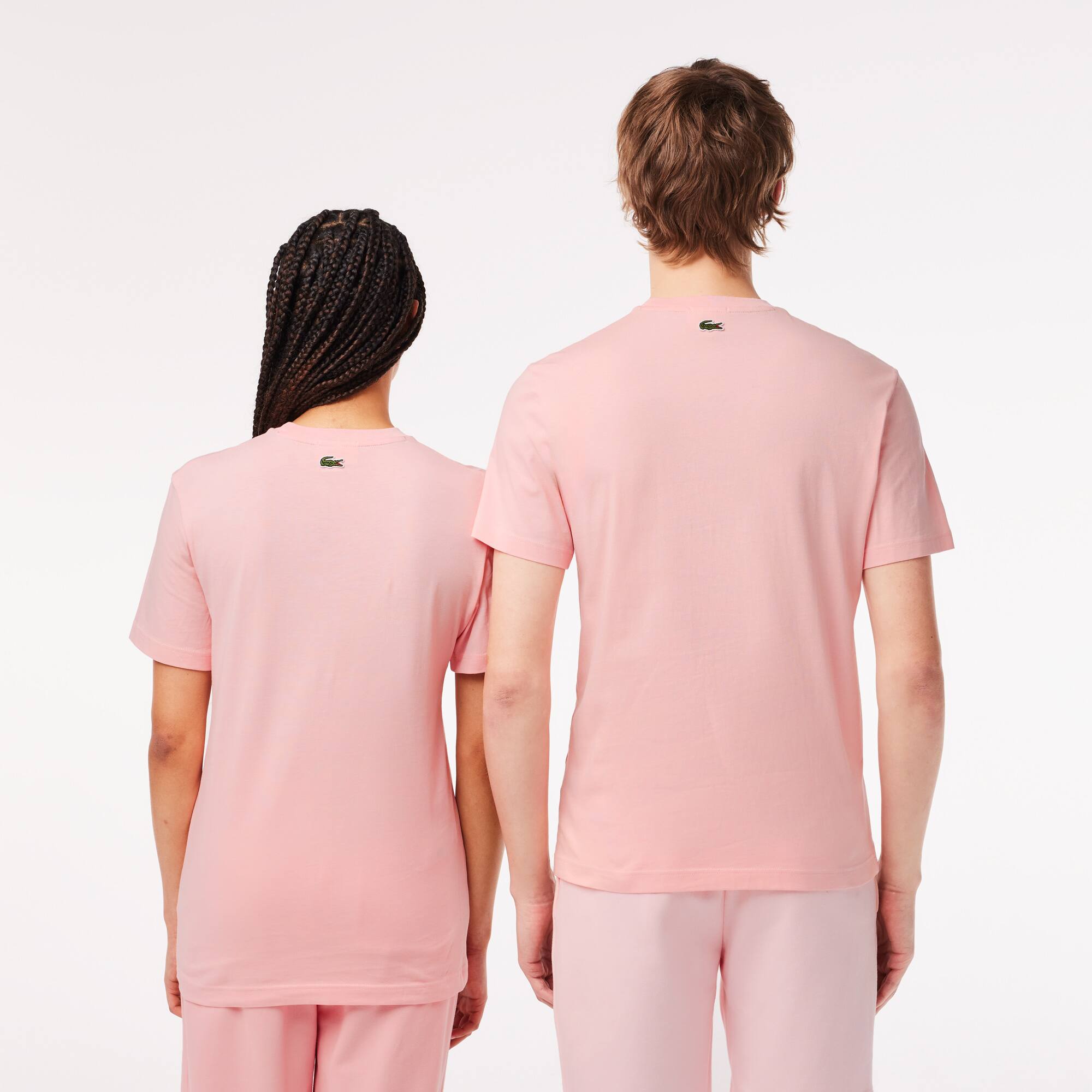 T-shirt regular fit avec marquage en jersey de coton T-Shirts - Rose - Lacoste - Unisex