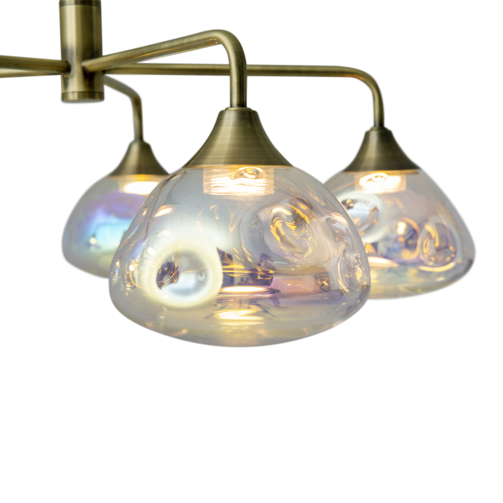 LED-Pendelleuchte - messing - 5-flammig