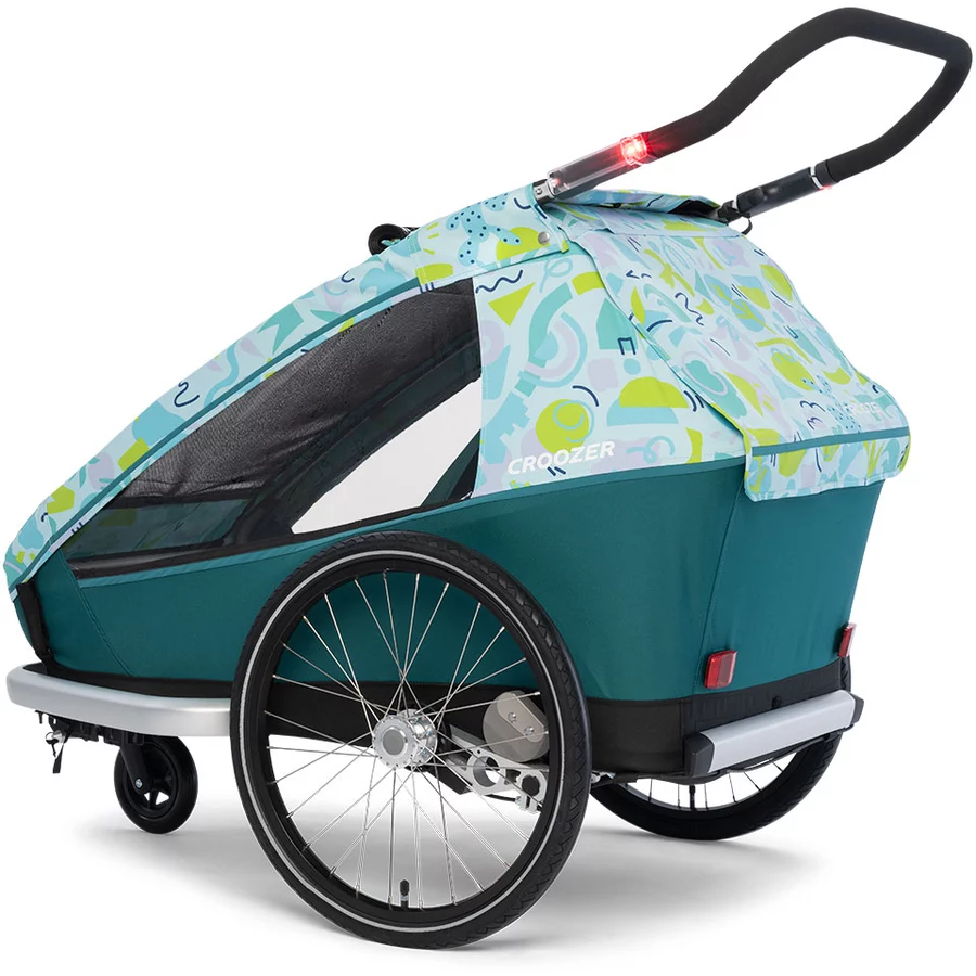 CROOZER Kinderfahrradanhänger Kid Vaaya 2 Colourful Journey inklusive Sonnenschutz