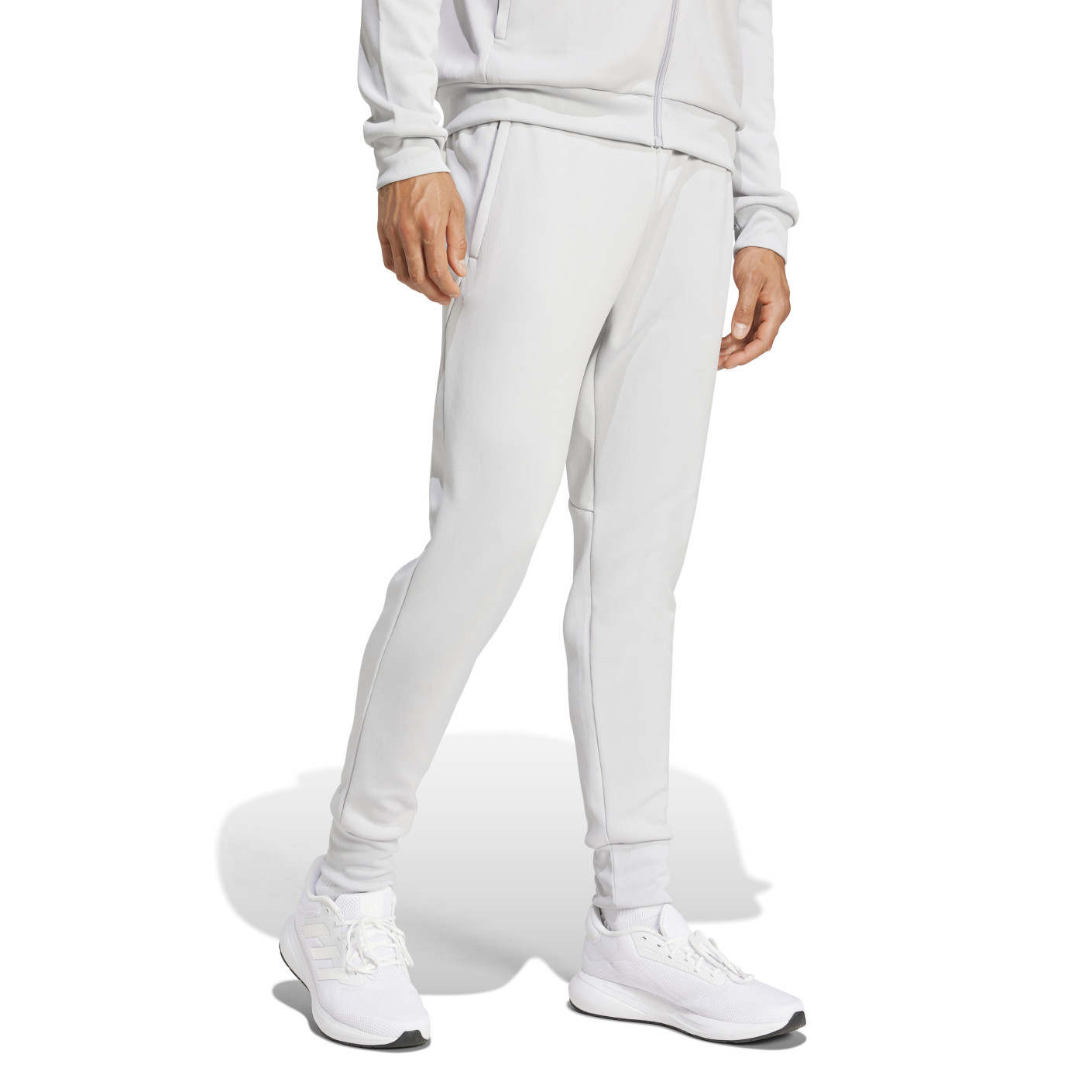 adidas Tiro 25 Casual Trainingspak Full-Zip Hooded Lichtgrijs Wit