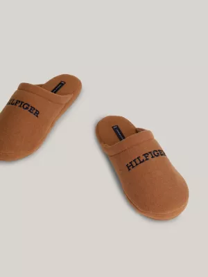 Pantufas de lã com logotipo