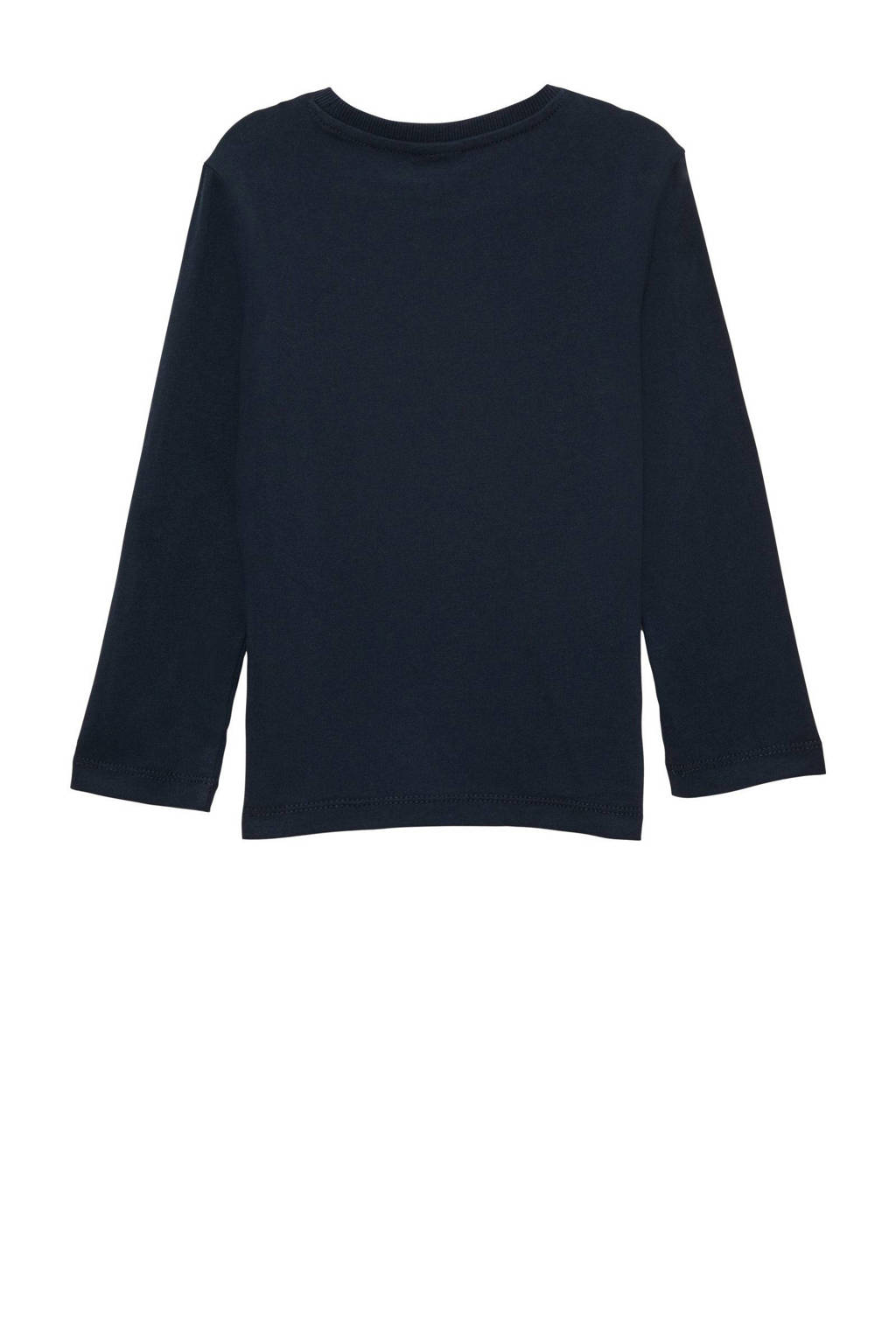 s.Oliver longsleeve met printopdruk donkerblauw