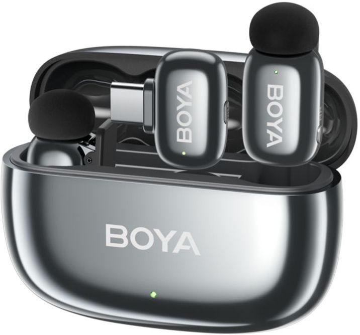 Boya Mini 2-02 (Grey) 1X RX USB-C + 2X TX Microfoons