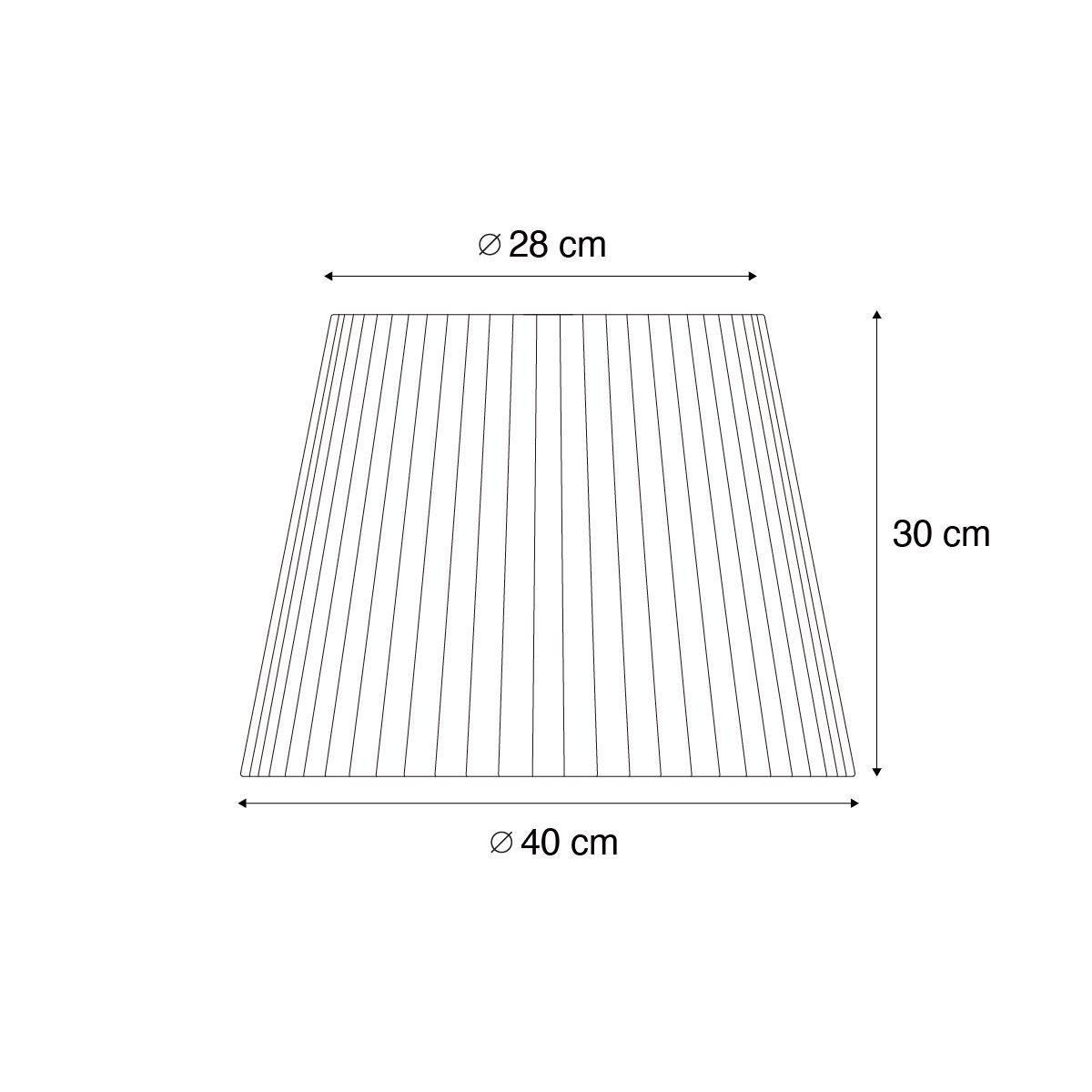 Buiten lampenkap met zwart touw IP54 40/28/30 - Jayla