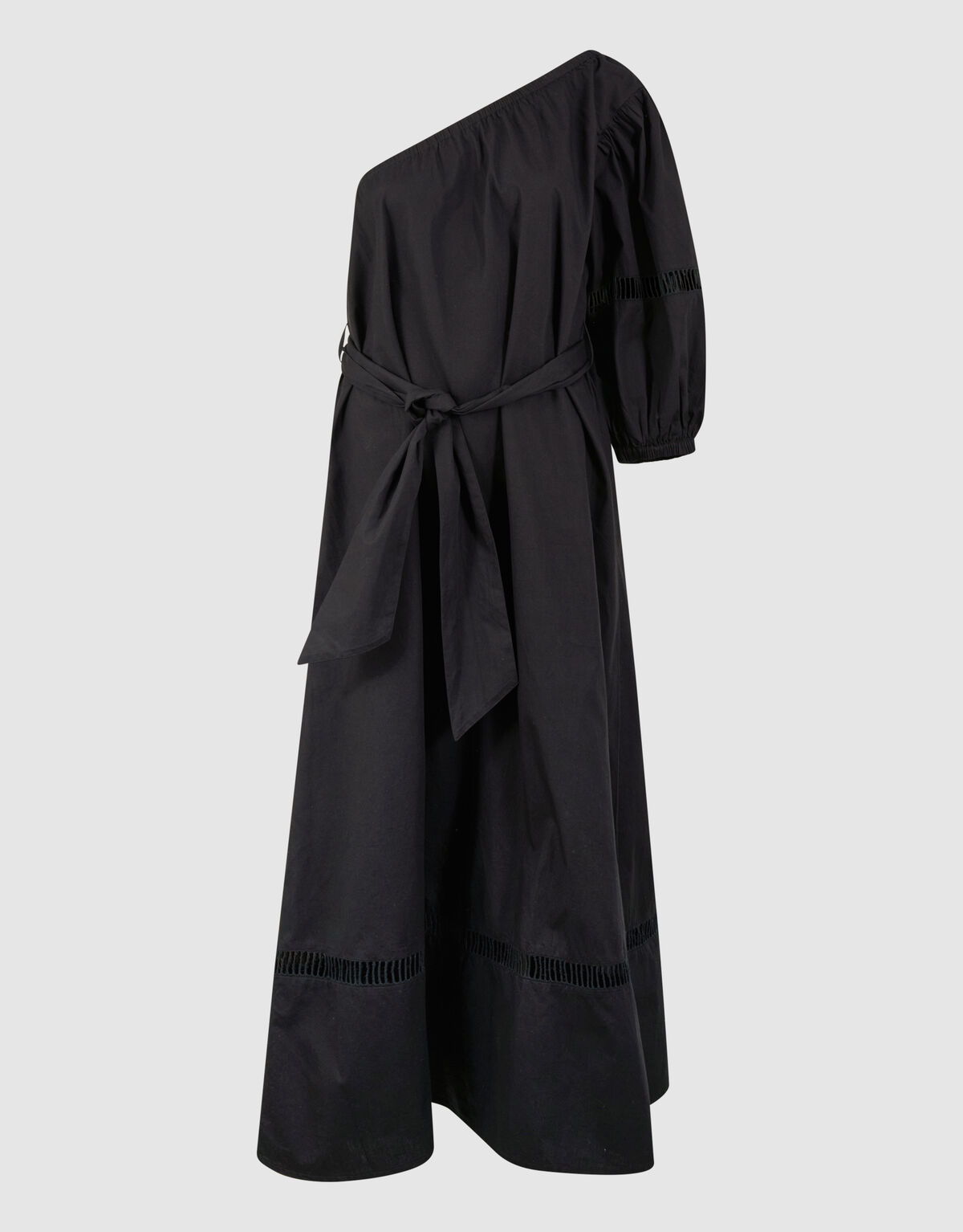 Tape Maxi Jurk Zwart