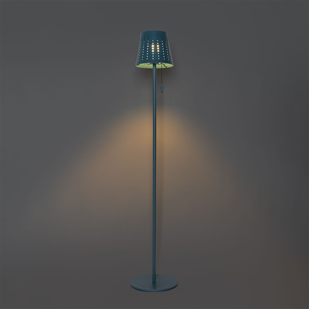 Buiten vloerlamp blauw incl. LED 3-staps dimbaar op solar - Ferre