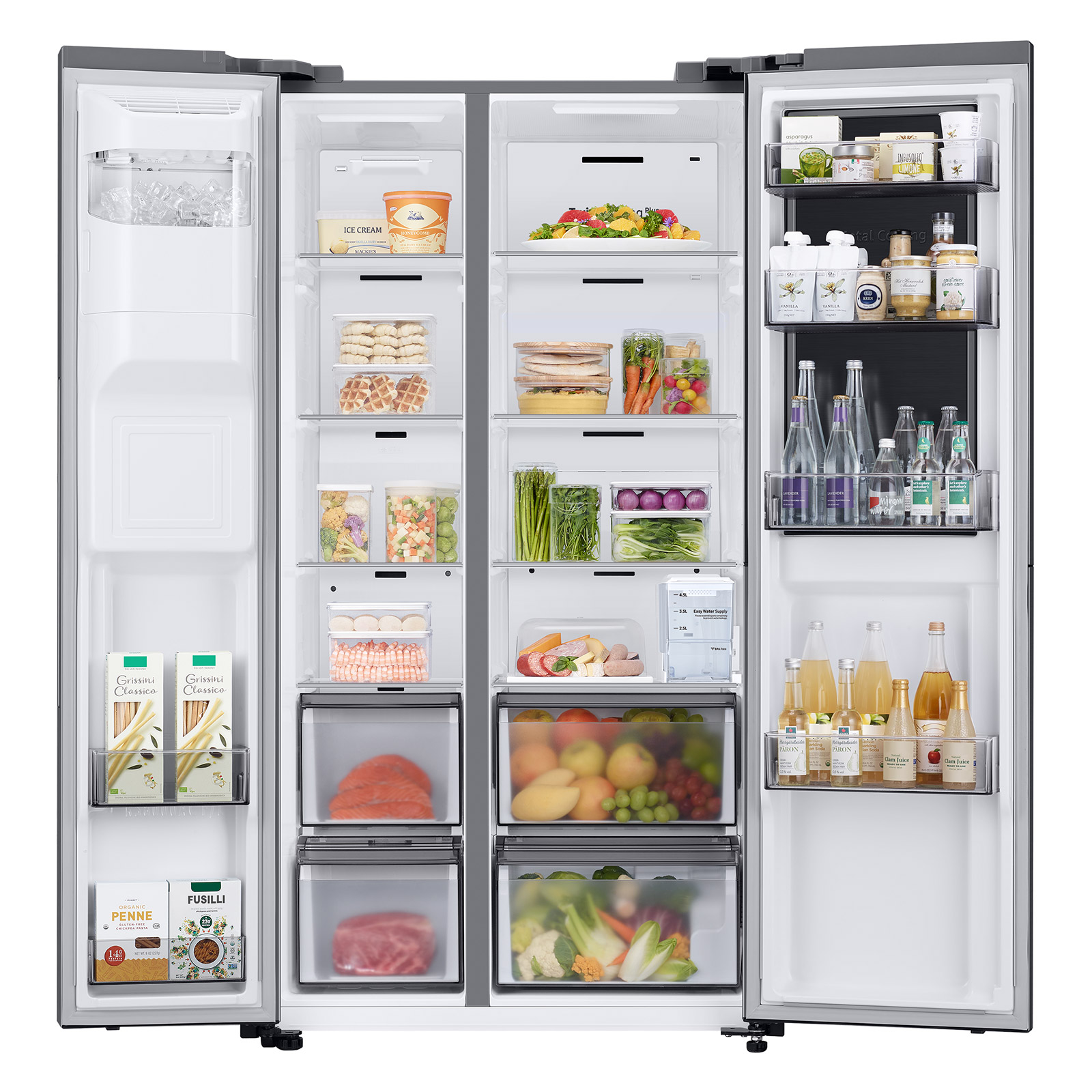 SAMSUNG Side-by-Side Kühl-Gefrierkombination RH68B8520S9/EG - Edelstahl - F
