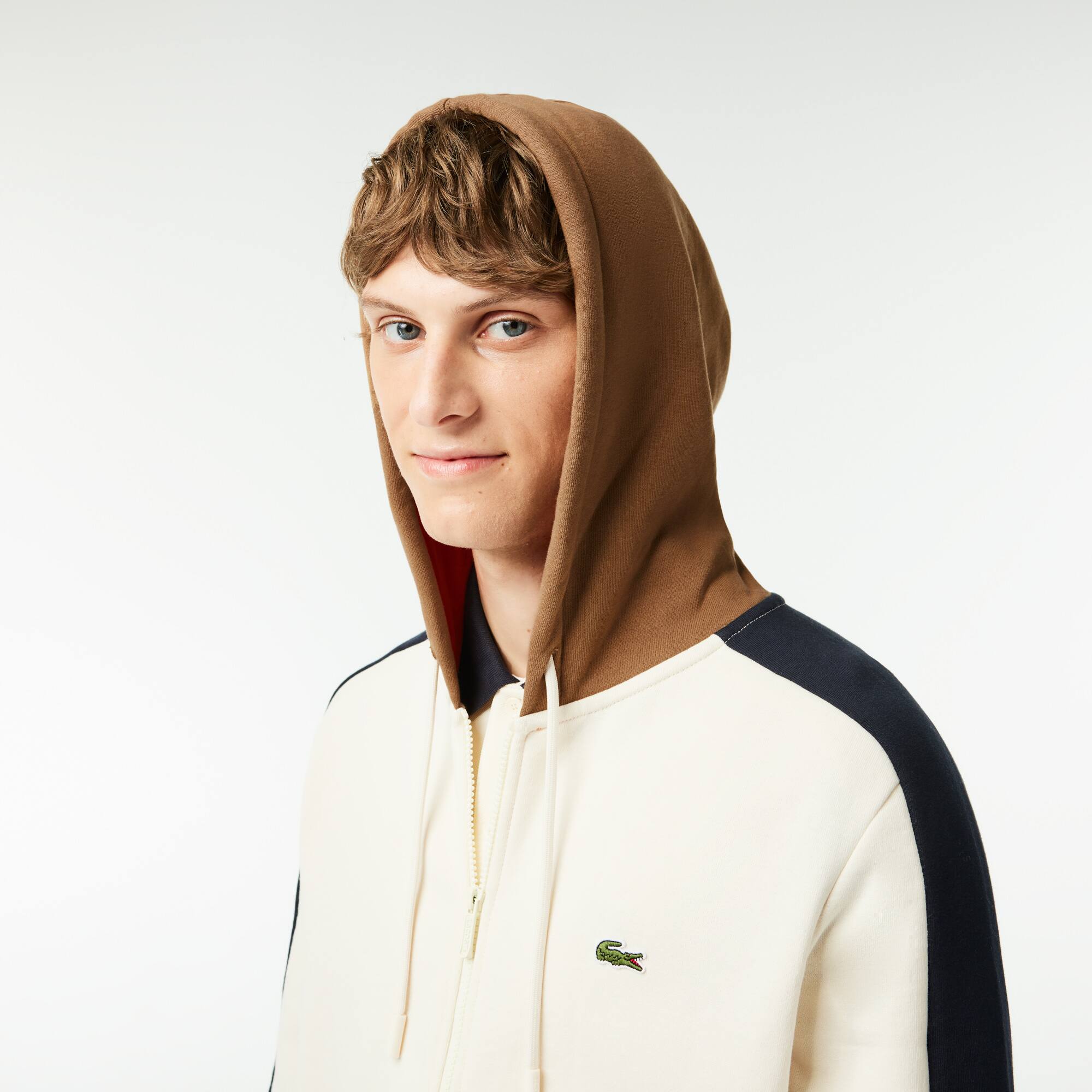 Colourblock Jogging-Hoodie Sweatshirts - Weiss - Lacoste - Herren