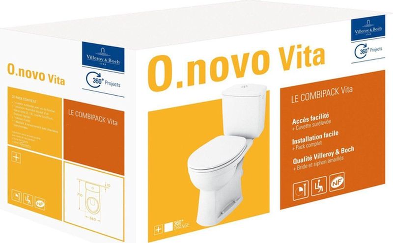 Villeroy & Boch Vita Combipack Closetpot Softclose Wit