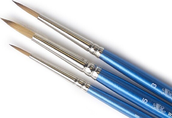Winsor & Newton - Cotman Brush Short Handle Set Round 1 3 5 - Malerpensler