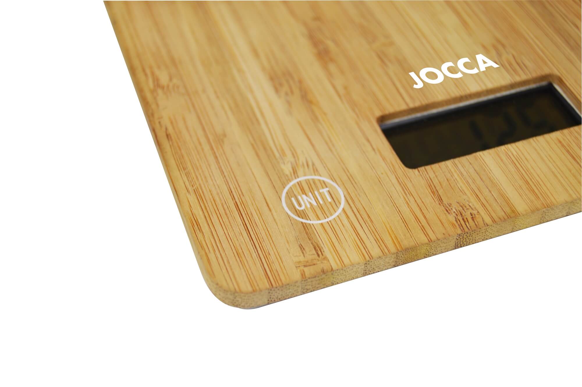 Jocca digitale Küchenwaage aus Bambus mit LCD Display und Tragkraft bis 5kg