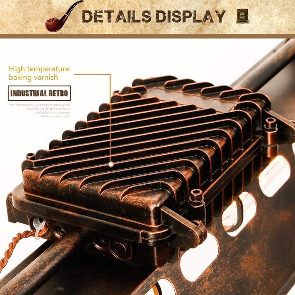 H.W.S Vintage Pendelleuchte industrial Eisen-Stil Hängelampe Esstisch E27 Pendellampe Retro Hängeleuchte Höhenverstellbar Kronleuchter Rostfarbe für Wohnzimmer Esszimmer schlafzimmer küche (Ø 80 Cm)