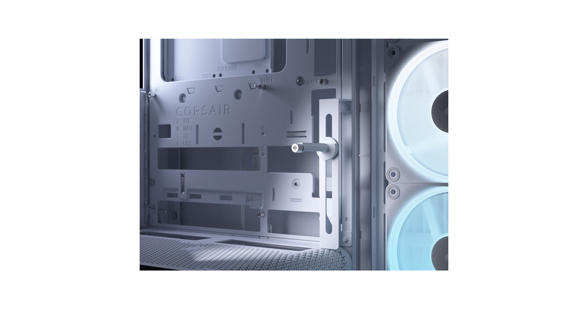 CorsairFRAME 4500X LX-R RGB LINK midi tower behuizing  (Wit | 2x USB-A | 1x USB-C | Tempered Glass)