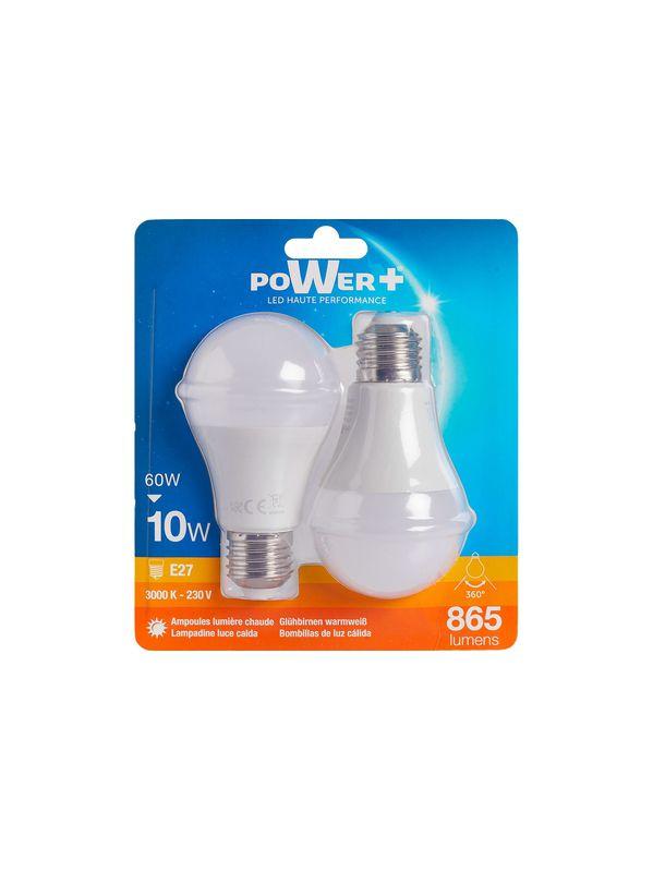 SET 2 AMP.LED E27 10W 60W A60 LIC