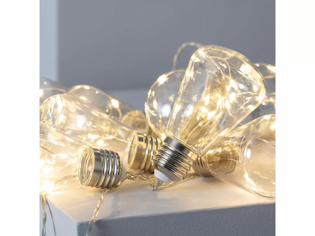 Guirlande d'Ampoules LED Edison 2m Blanc Chaud 3000K