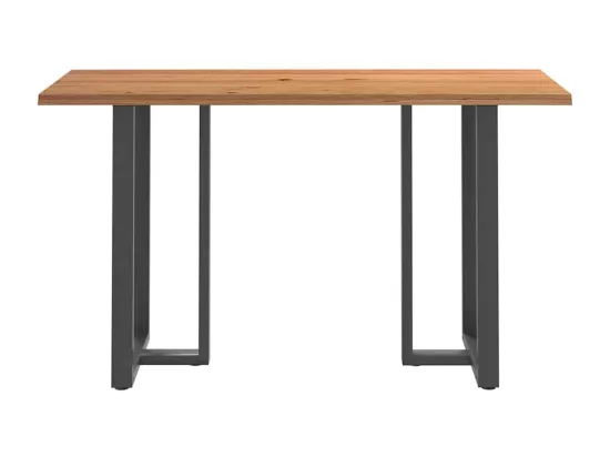Table de bar marron clair bois de chêne massif rectangulaire