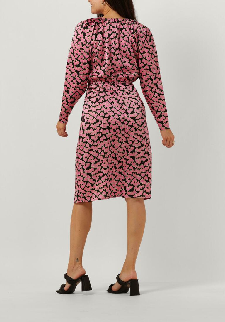 roze co'couture midi jurk flashy heart dress
