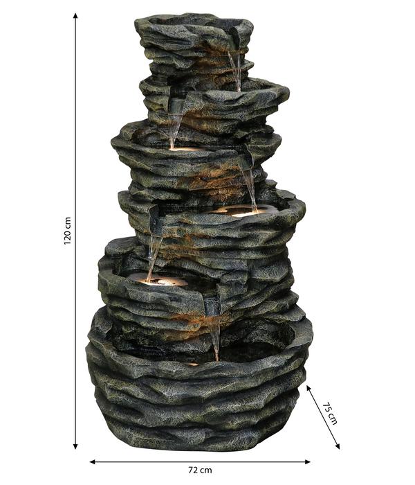 Dehner Polyresin-Gartenbrunnen Roccia, ca.