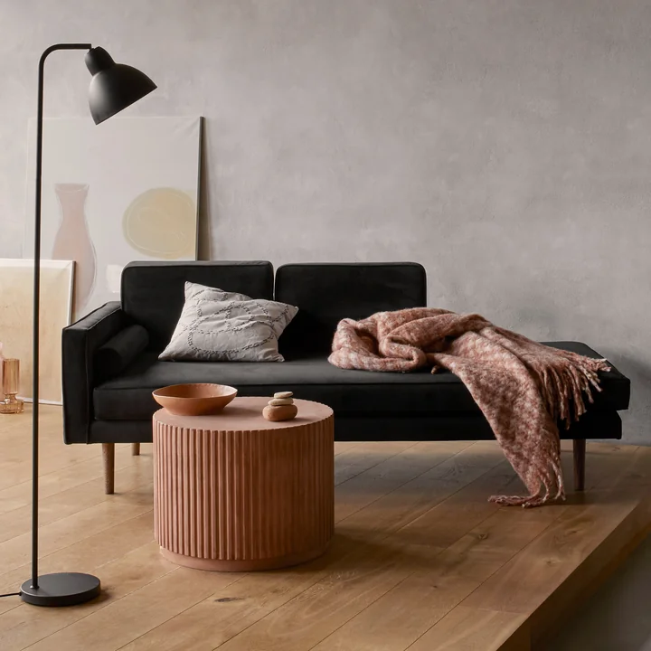 Broste Copenhagen - Wind Chaise Longue, Armlehne links, grape leaf