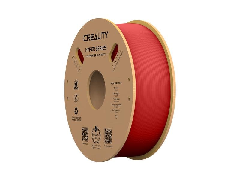 Creality Filament PLA Hyper, Rot, 1.75 mm, 1 kg Hochwertiges 1.75 mm PLA Hyper Filament für 3D Drucker
