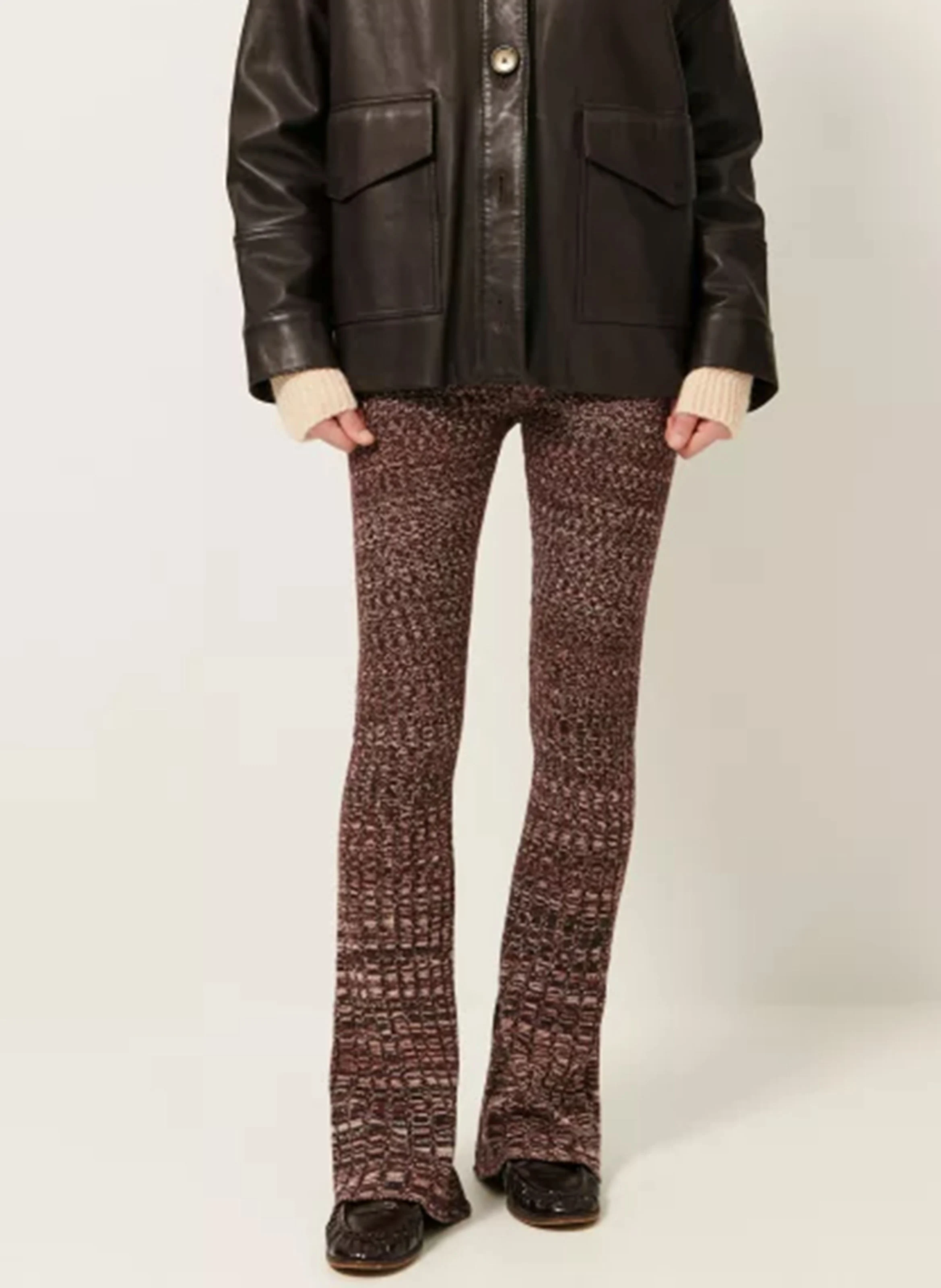 COMPOSTELLO - Pantalon en maille| Marron
