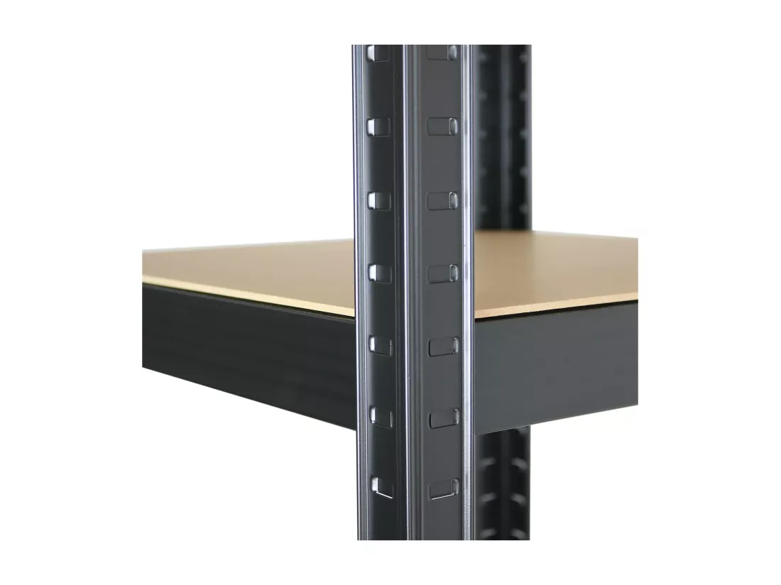 Etagère Modulable avec 5 Etagères Ajustables 180x40x40cm 175 Kg Noir Thinia Home