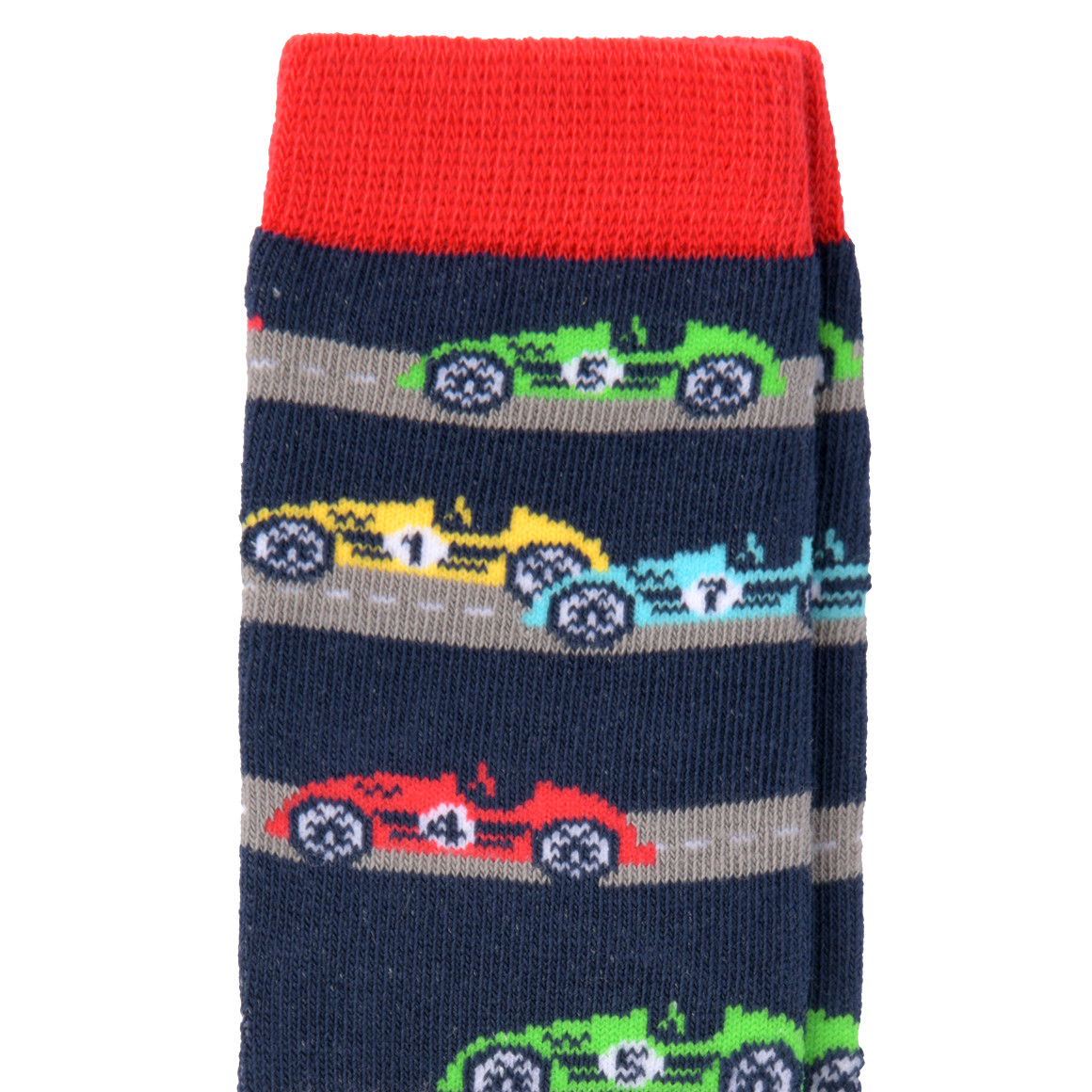 Topolino 1 Paar Jungen Socken mit Rennauto-Motiven dunkelblau