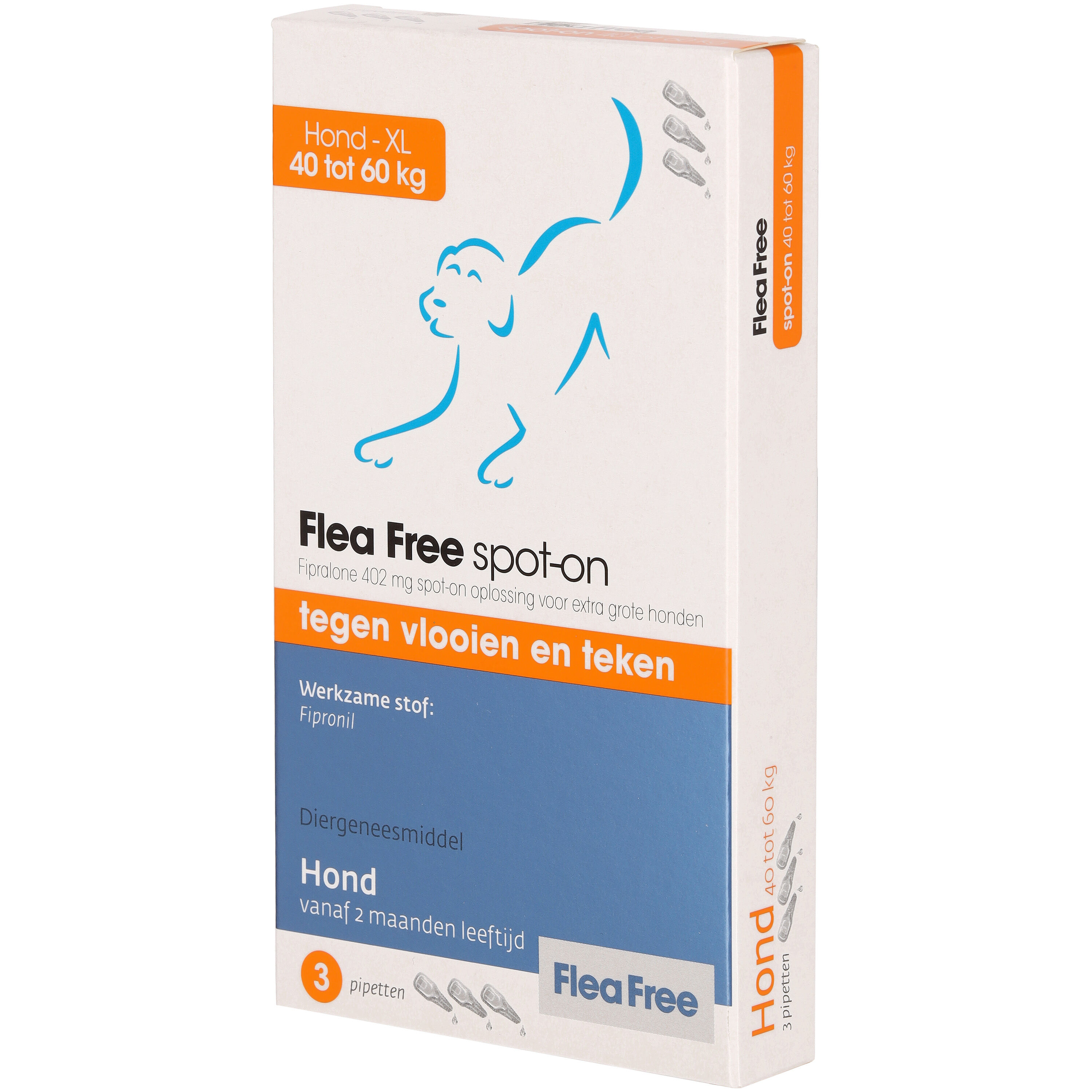 Flea Free Spot On - Pipetten - Anti Vlooien en teken Hond - XL - 3 Stuks - XL