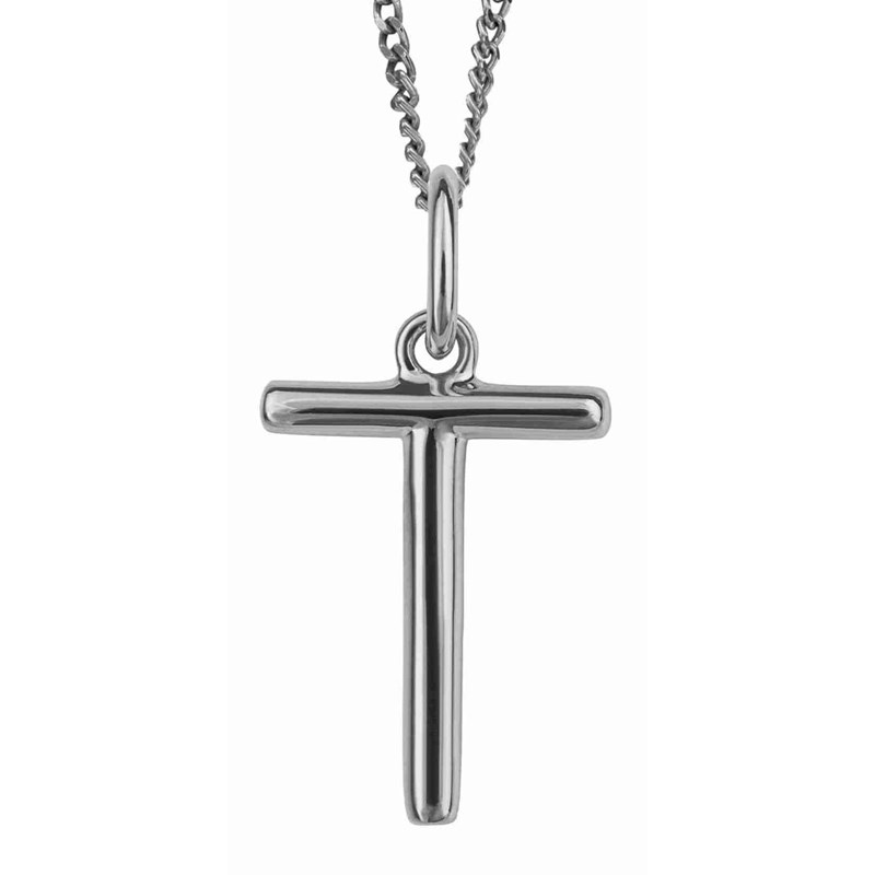 Collier lettre T en argent 925
